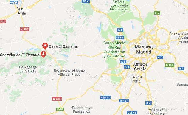 Castañar de el Tiemblo Испания на картах Гугл
